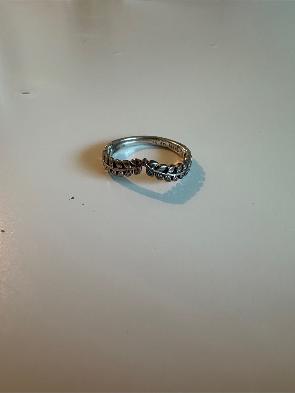 Pandora Sterling Silver Leaf Chain Ring